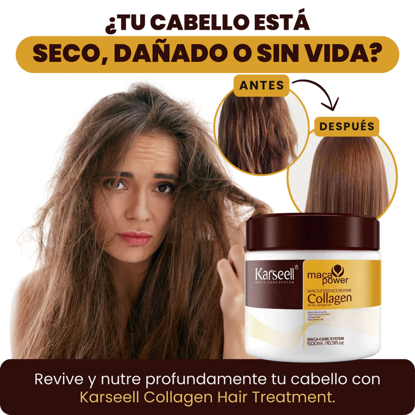 Kit Reparador Karseell: Mascarilla Capilar con Colágeno + Aceite de Argán (ORIGINAL)